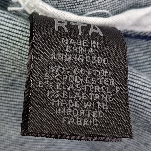 RTA Denim Zipper Sz S Mini Skirt - Picture 12 of 16